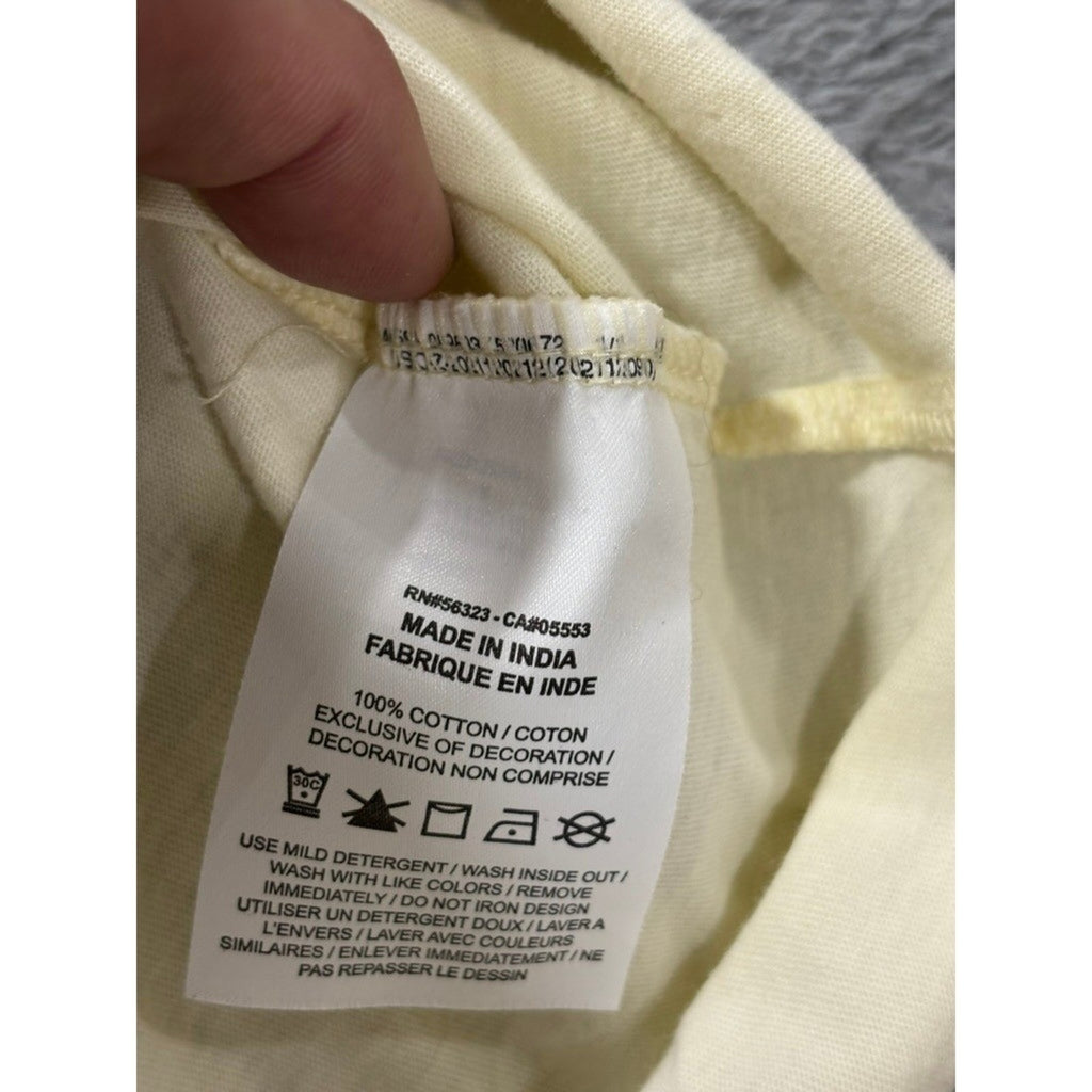 Nike S Cream Graphic T-Shirt Womens Athleisure Casual Short Sleeve Tee
