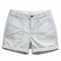Gap Chino Shorts Womens Size 2 Blue White Stripe Rolled Hem Preppy Casual