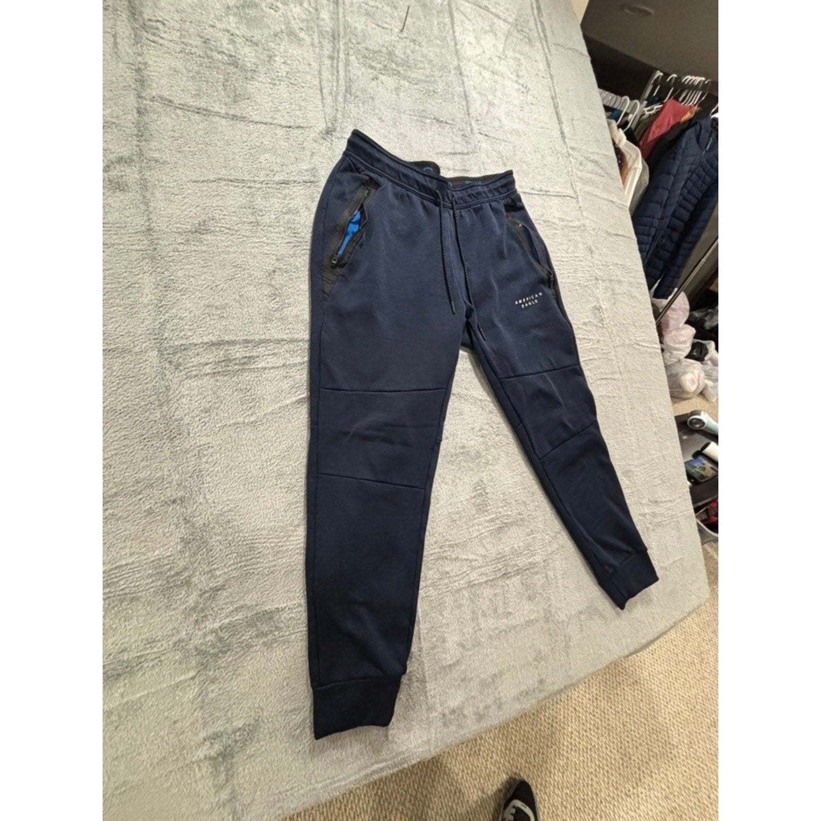American Eagle M Navy Blue Jogger Sweatpants Athleisure Casual Mens
