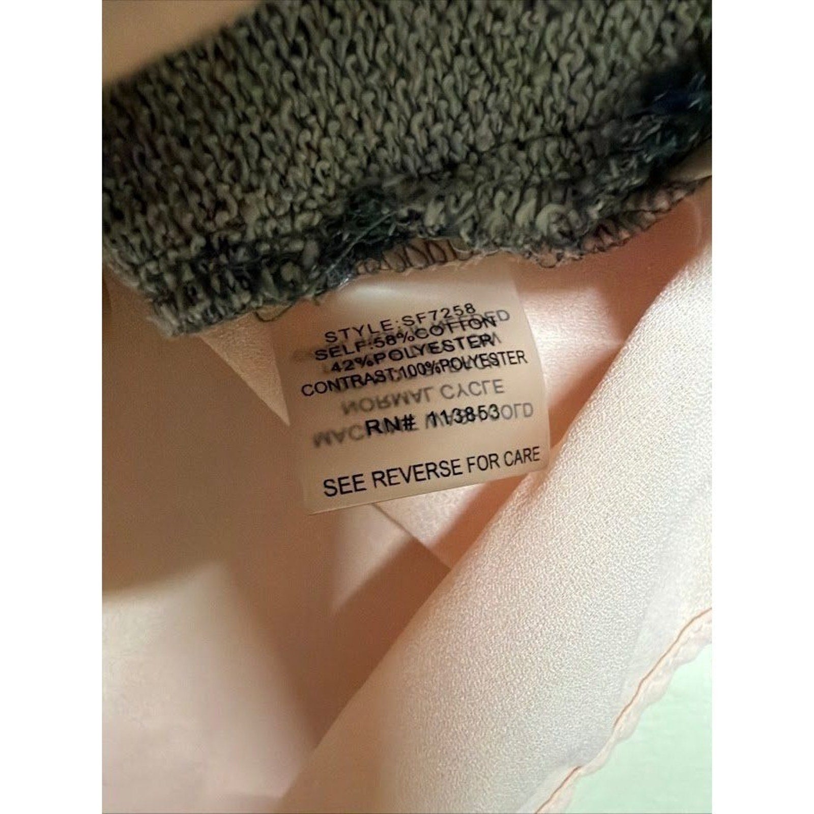 Market & Spruce Gray Pink Layered High Low Hem Top Casual Chic M Chiffon Basic