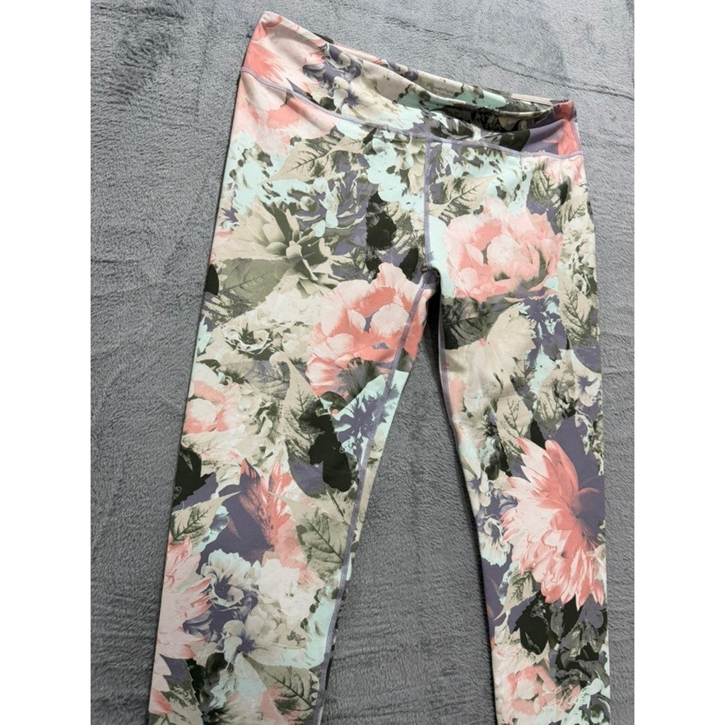 Fabletics Powerhold Floral High Waist Compression Leggings XL Workout Gym