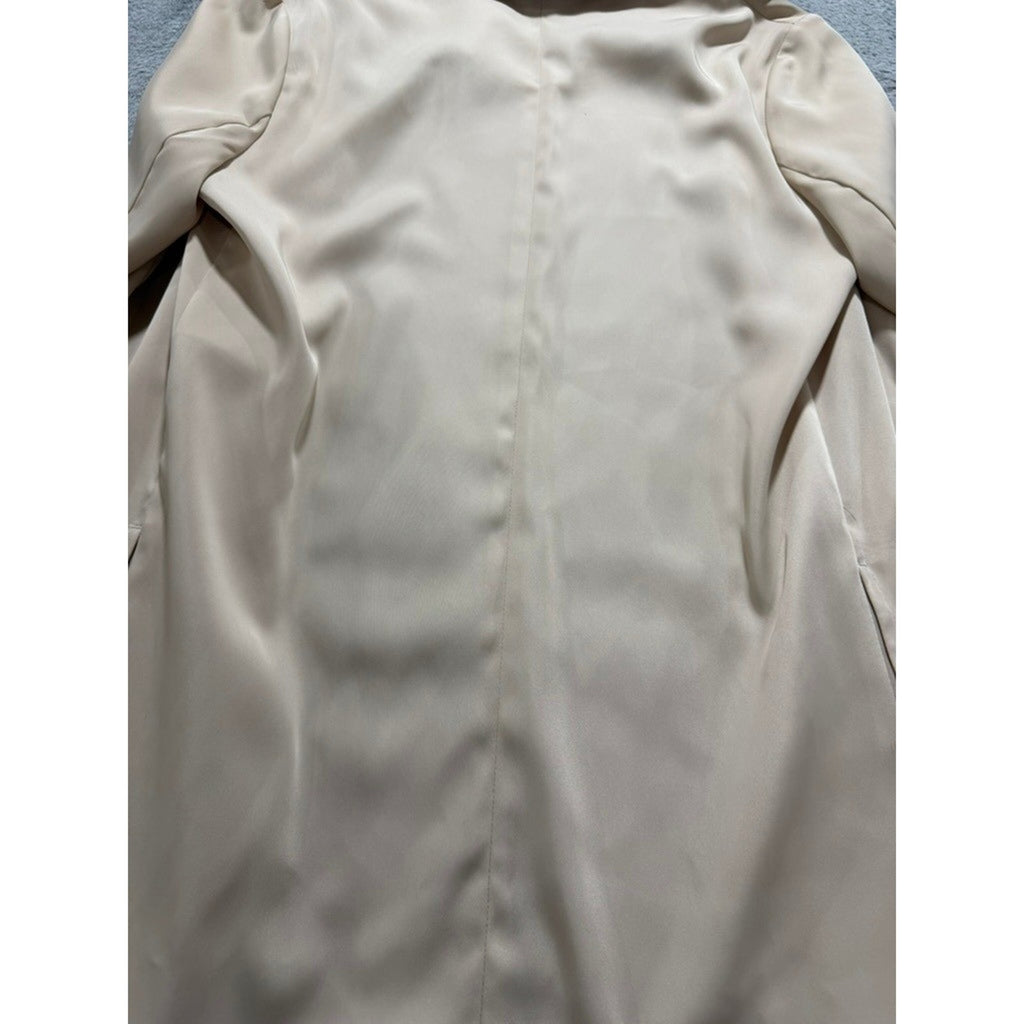 Atmosphere Womens Beige Open Front 3/4 Sleeve Notched Lapel Blazer Size 2