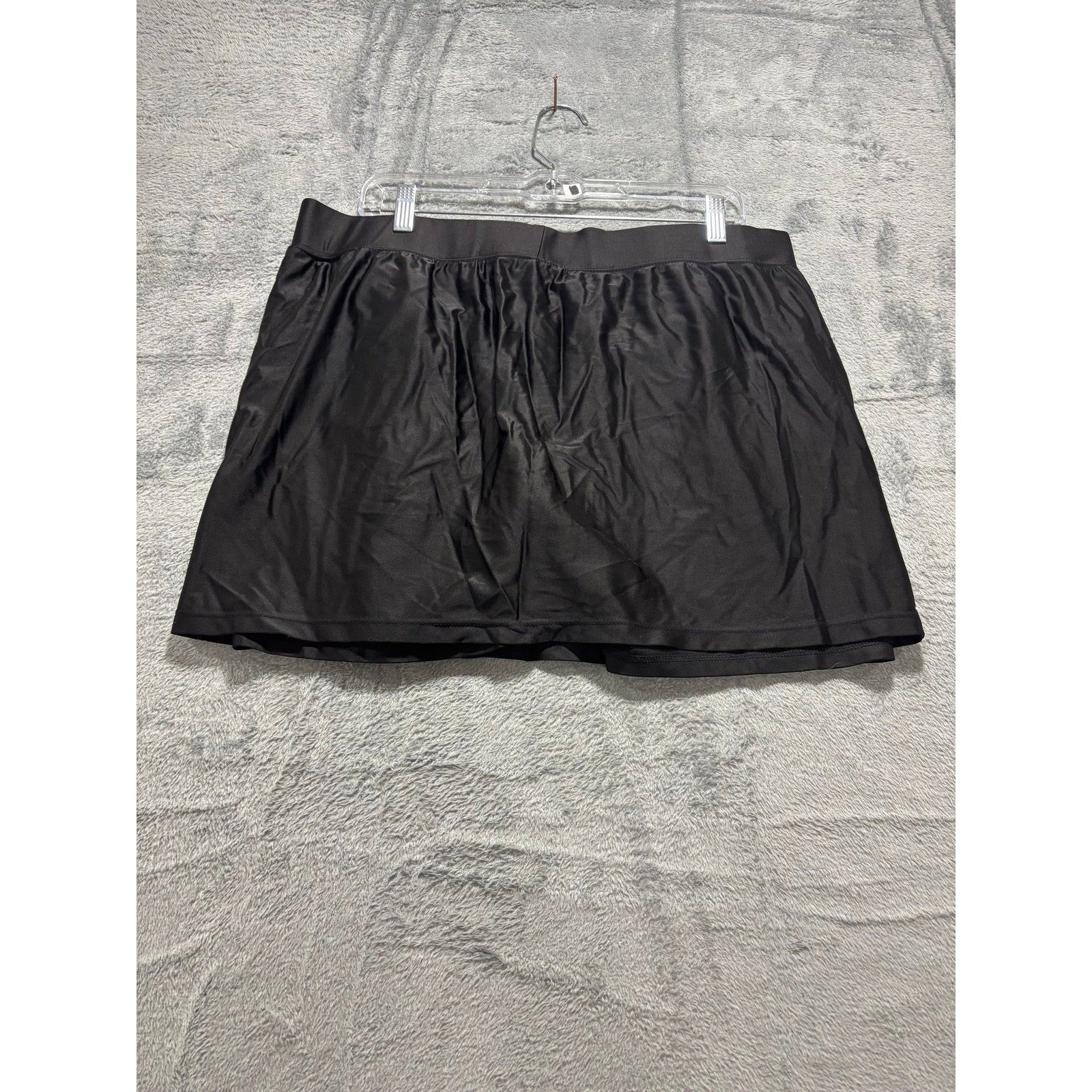 Coolibar XL Black Womens Swim Skort Athleisure Coastal Casual