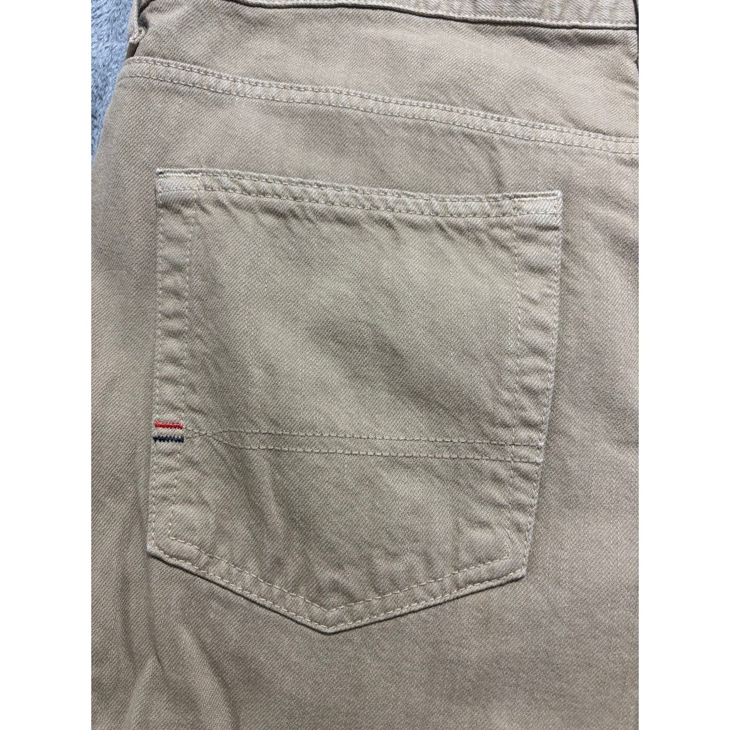 Tommy Hilfiger 36/32 Tan Chino Jeans Mens Preppy Vintage Casual Straight Pants