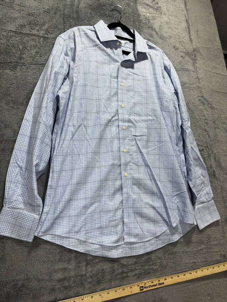Brooks Brothers Men's Blue Plaid Shirt 16 1/2-36, photo 3 of 8
