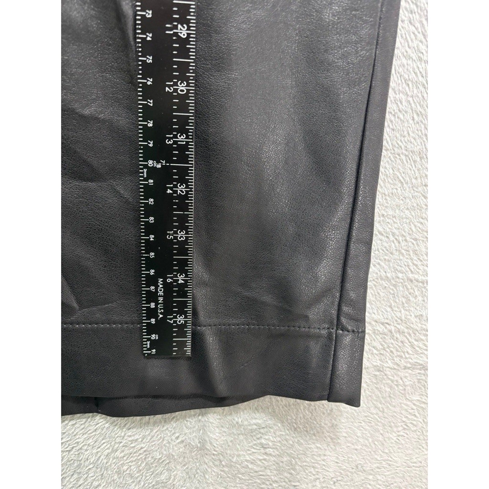 Maeve Anthropologie Black Faux Leather Maxi Skirt High Waisted Patch Pocket M