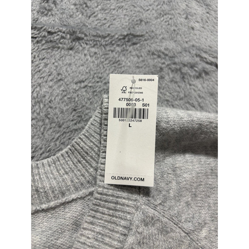 Old Navy L Womens Gray V-Neck SoSoft Sweater NWT Cozy Casual Soft Knit Pullover