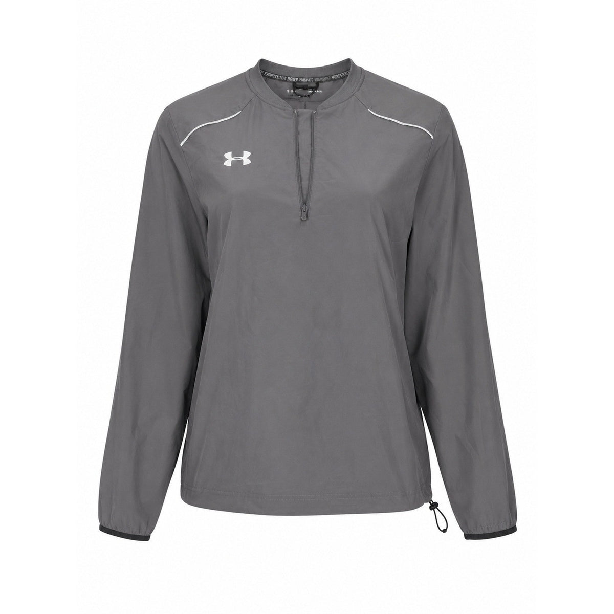 Under Armour Mens Grey Quarter Zip Windbreaker Jacket Small Loose Fit Activewear