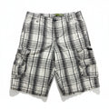 Lee Dungarees 16 White Black Plaid Cargo Shorts Womens Loose Casual Vintage Y2K