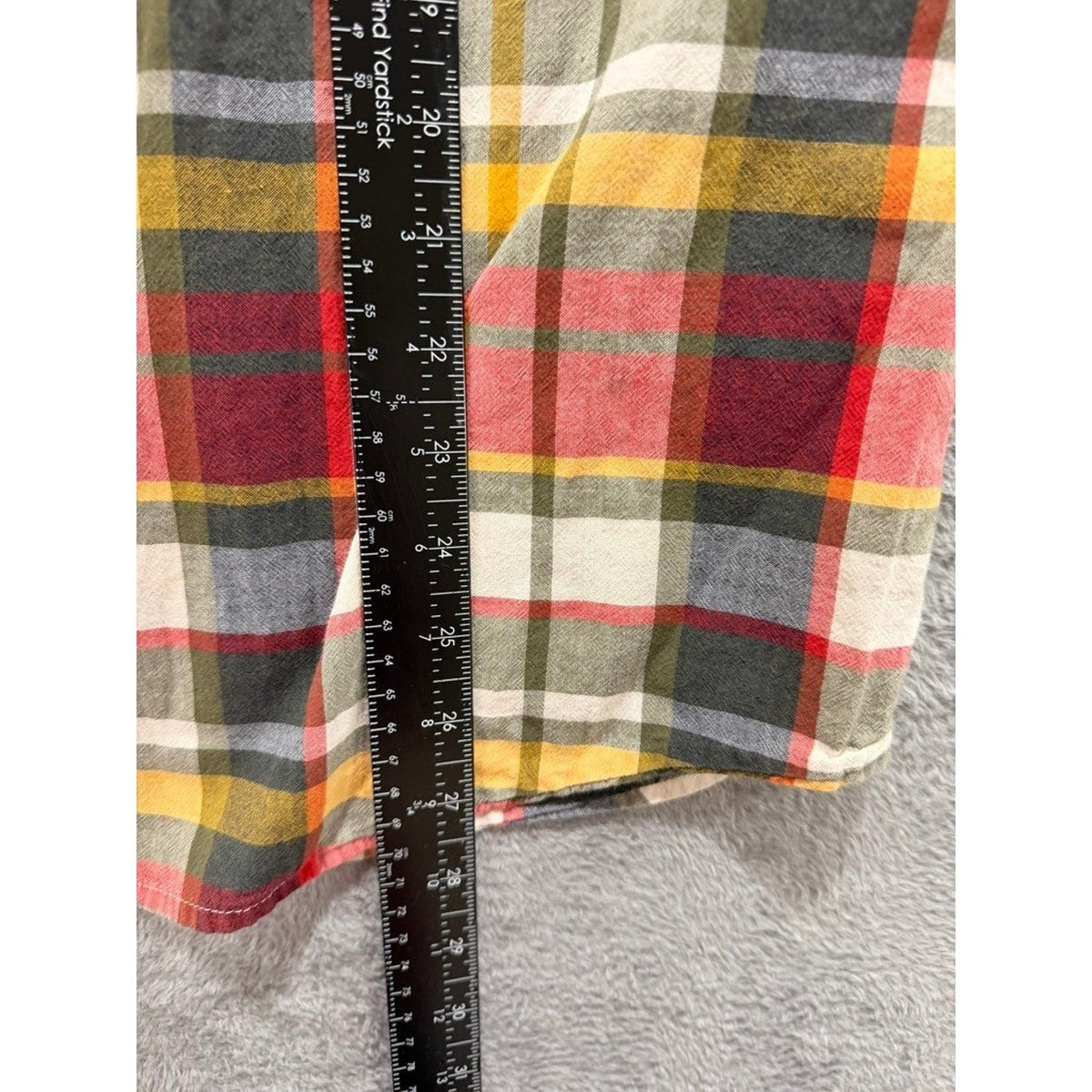 Woolrich Mens XL Short Sleeve Plaid Button Down Shirt Organic Cotton Modern Fit
