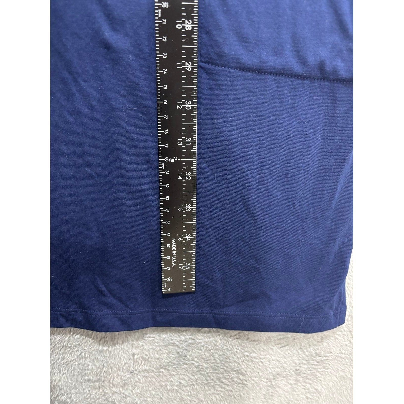 Lands\' End Womens XL Navy Blue Sleeveless V-Neck Shift Dress Casual Coastal