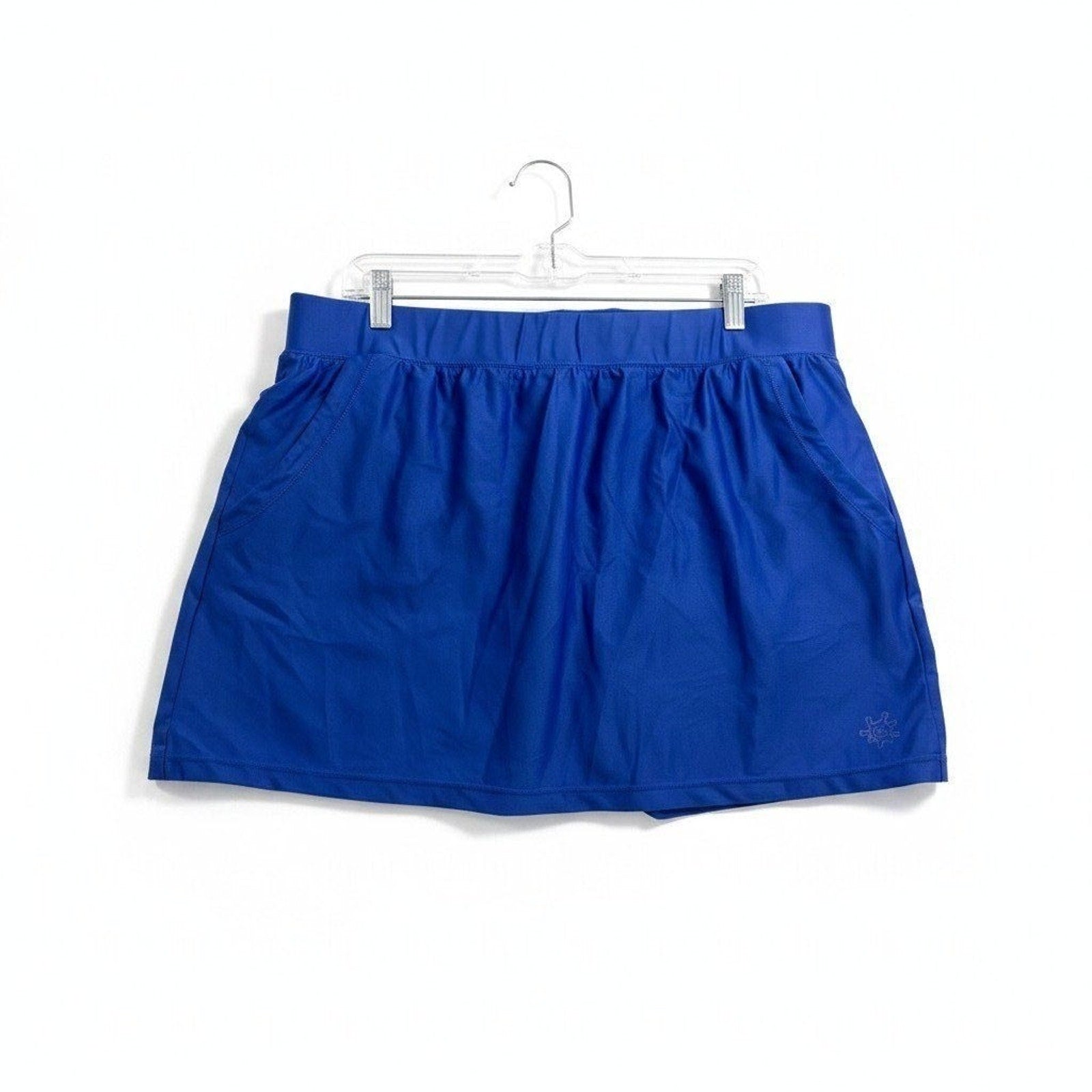 Coolibar Womens XL Blue Active Skort Athleisure Casual Sun Protection Skirt