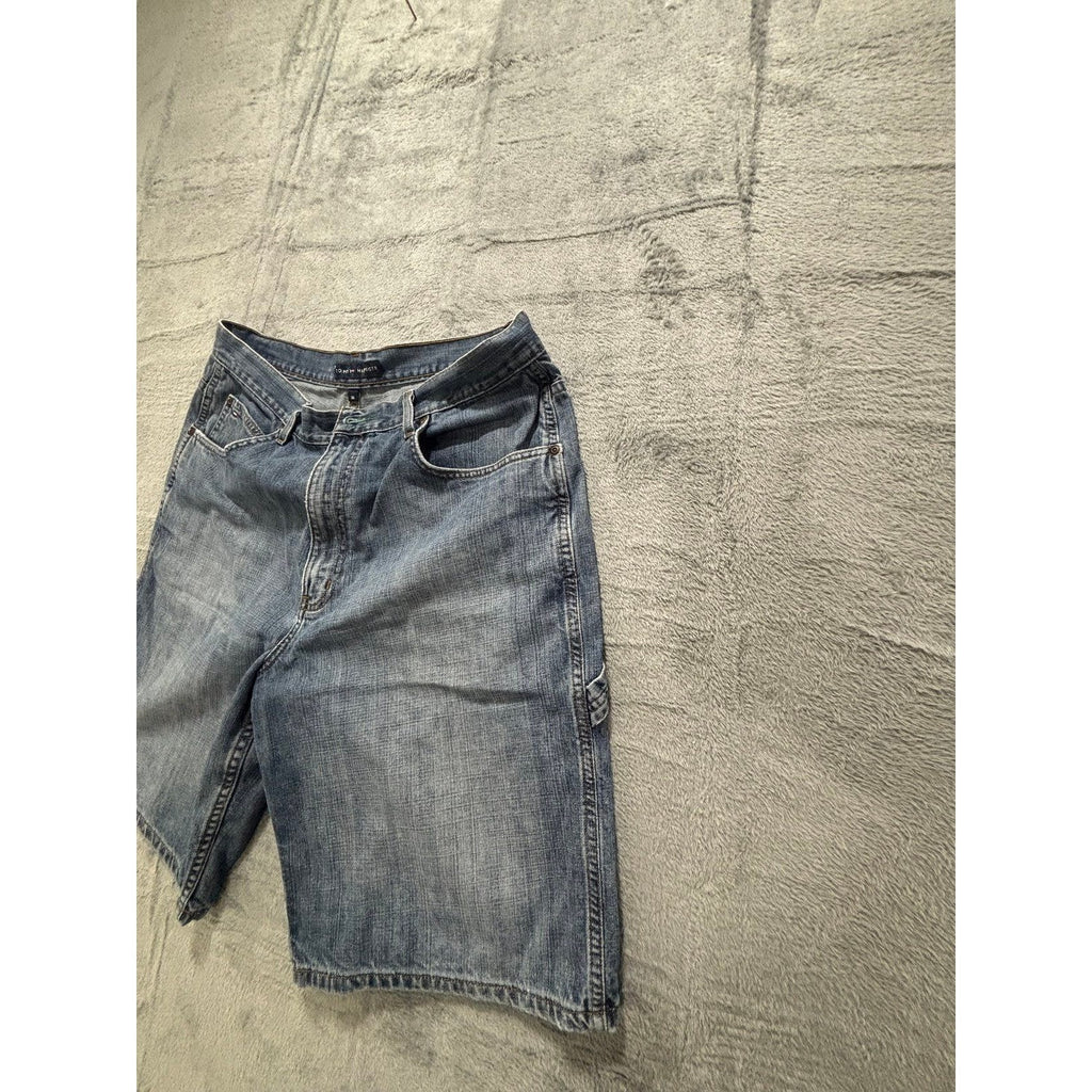 Tommy Hilfiger 36 Blue Denim Carpenter Shorts Mens Vintage Casual 90s Relaxed