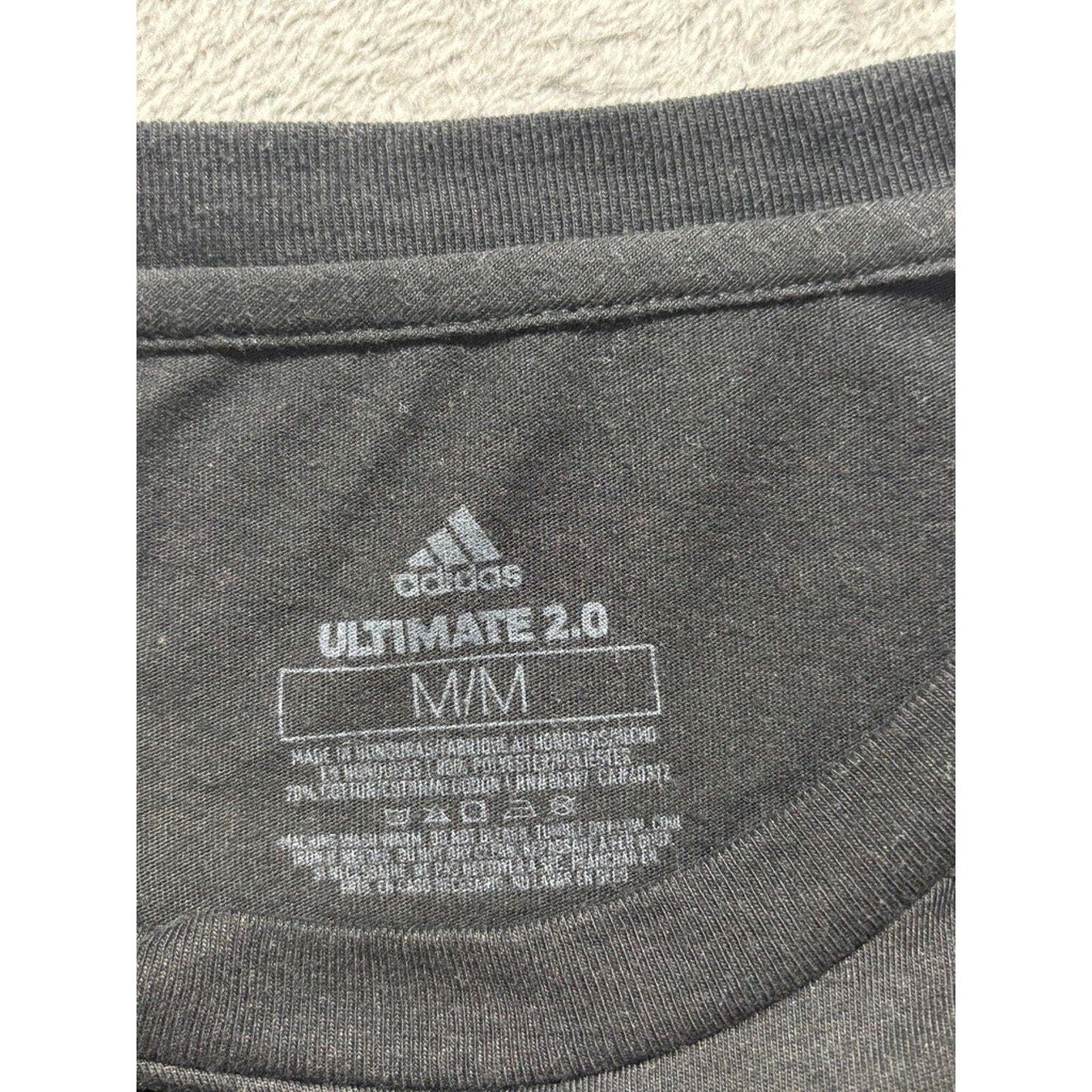 Adidas M Black Long Sleeve Ultimate 2.0 Tee Womens Athleisure Casual Workout