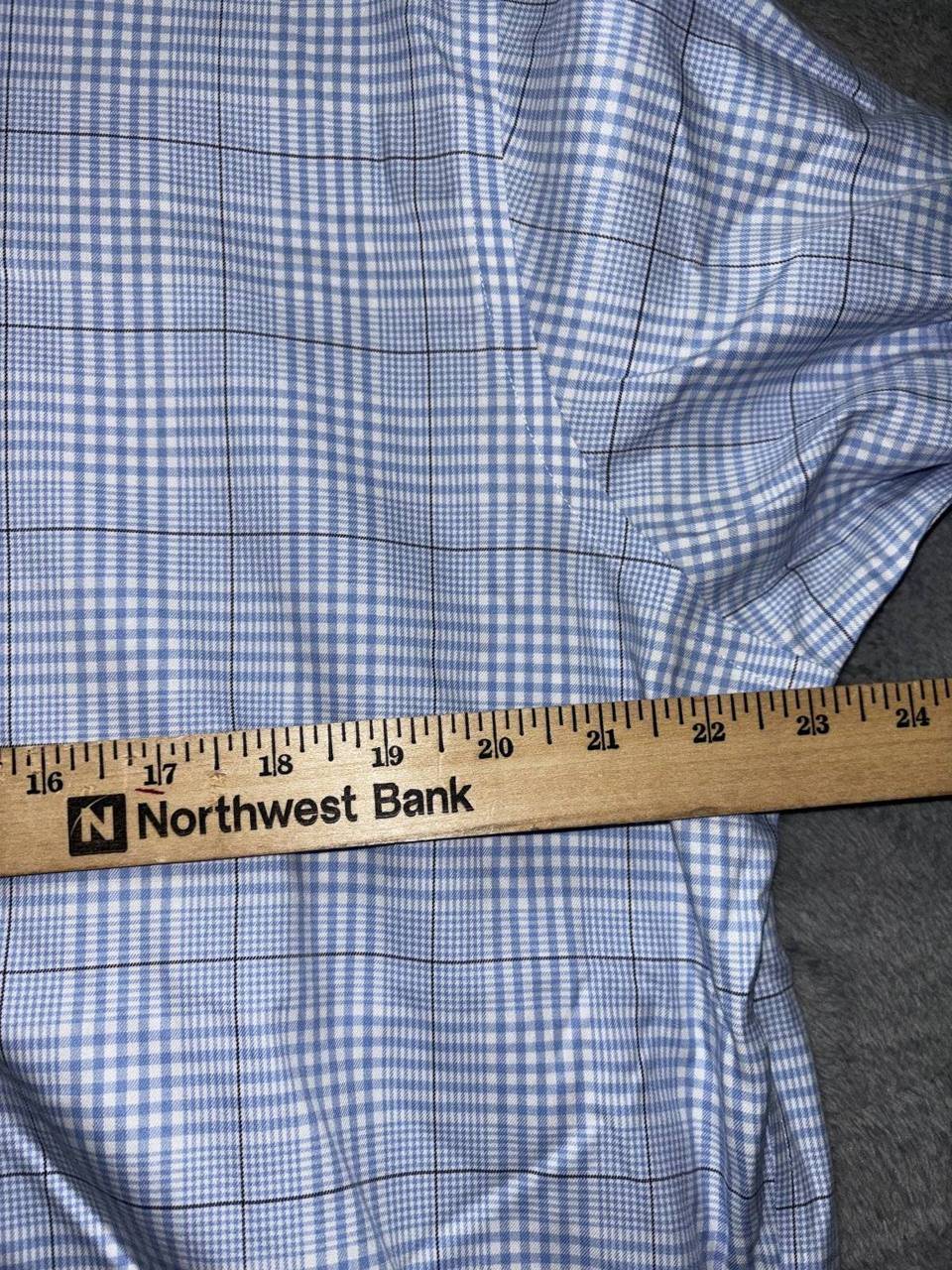Brooks Brothers Men's Blue Plaid Shirt 16 1/2-36, photo 6 of 8