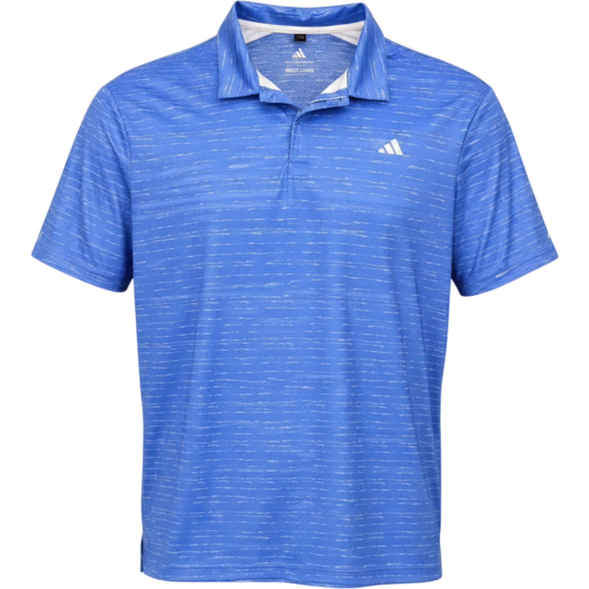 Adidas Polo Shirt Mens 2XL Blue Striped Athletic Golf Performance Casual