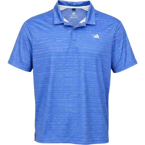 Adidas Polo Shirt Mens 2XL Blue Striped Athletic Golf Performance Casual