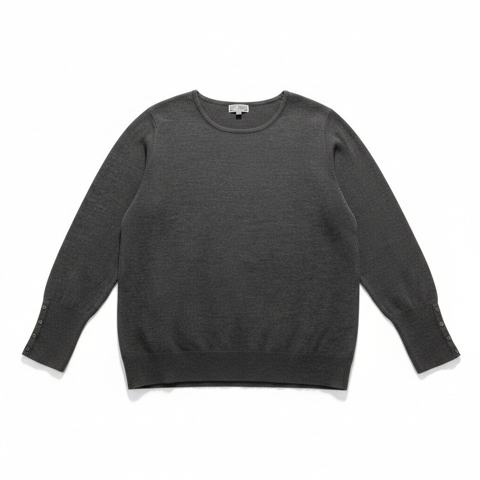 JM Collection XXL Womens Charcoal Gray Crewneck Sweater Cozy Classic Plus Knit