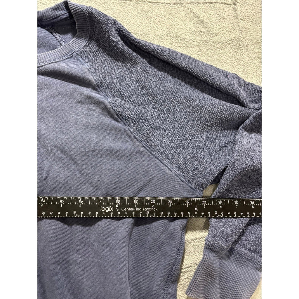 Aerie Womens M Blue Raglan Sweatshirt Casual Cozy Athleisure Pullover