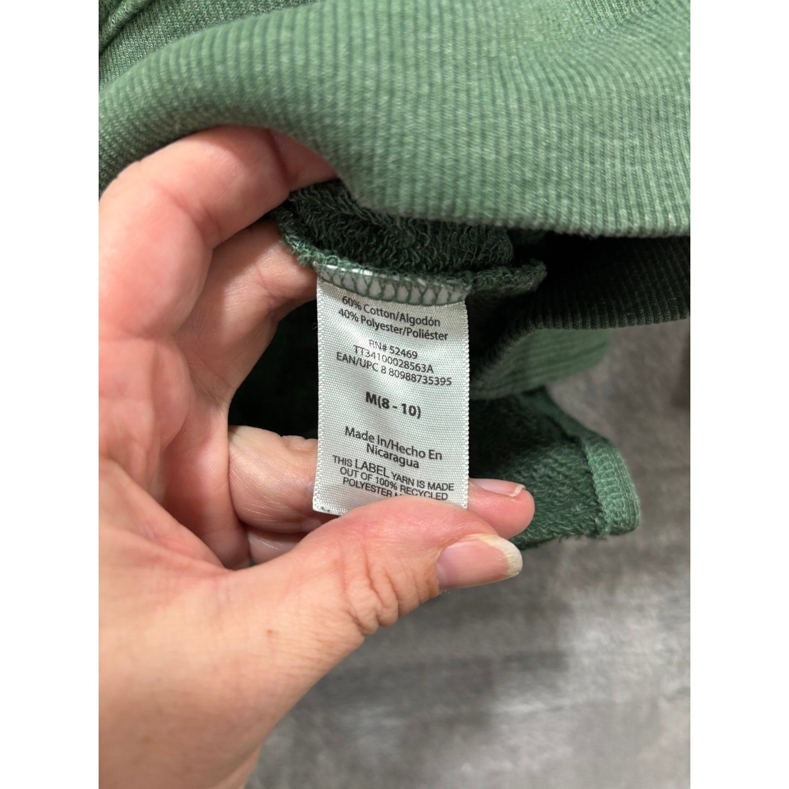 Time and Tru Womens M Green Crewneck Sweatshirt Casual Cozy Pullover