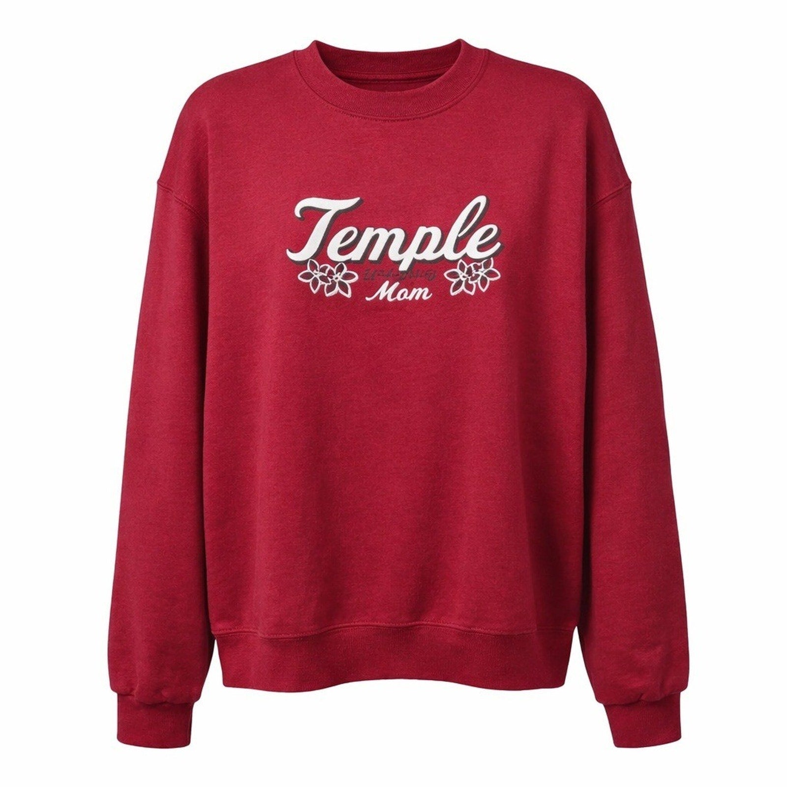 Champion Eco Temple University Mom College Crewneck Sweatshirt Women's XL Red