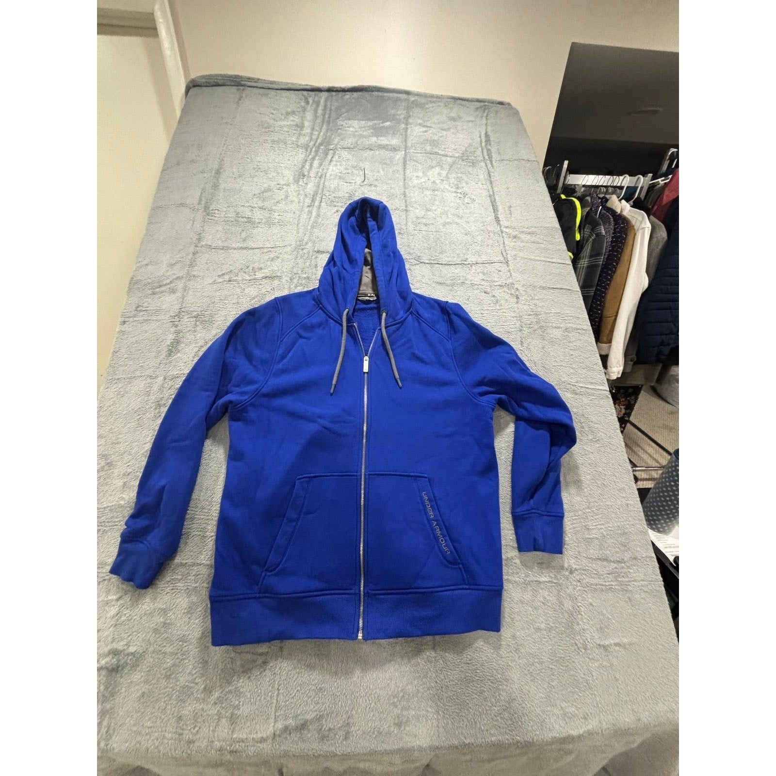 Under Armour LG Blue Full Zip Hoodie Womens Athleisure Cozy