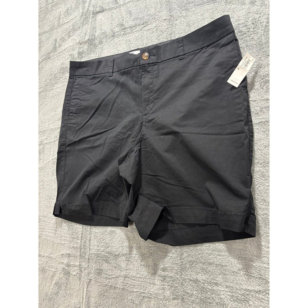 Old Navy 16 Black Womens Chino Shorts Casual Classic Summer