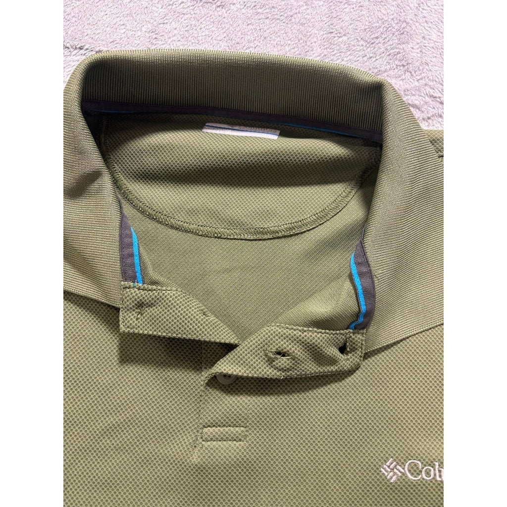 Columbia M Green Polo Shirt Womens Casual Athleisure