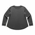 PINSPARK 2XL Charcoal Gray Womens Long Sleeve Top Athleisure Casual Gym Basic