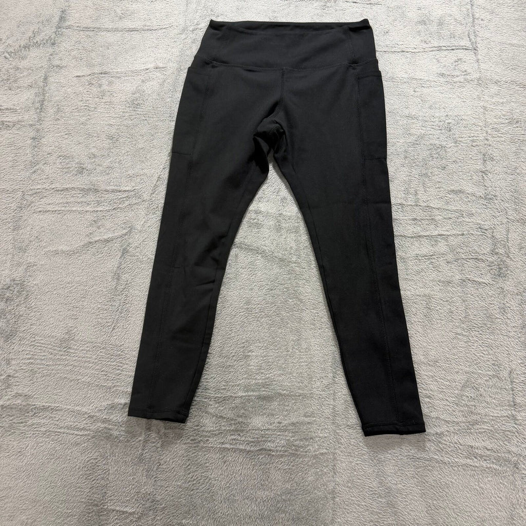 Danskin Womens M Black Leggings High Rise Pockets Athleisure Casual