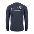 Vineyard Vines Mens Small Long Sleeve Pocket Tee Navy Blue Whale Logo Cotton