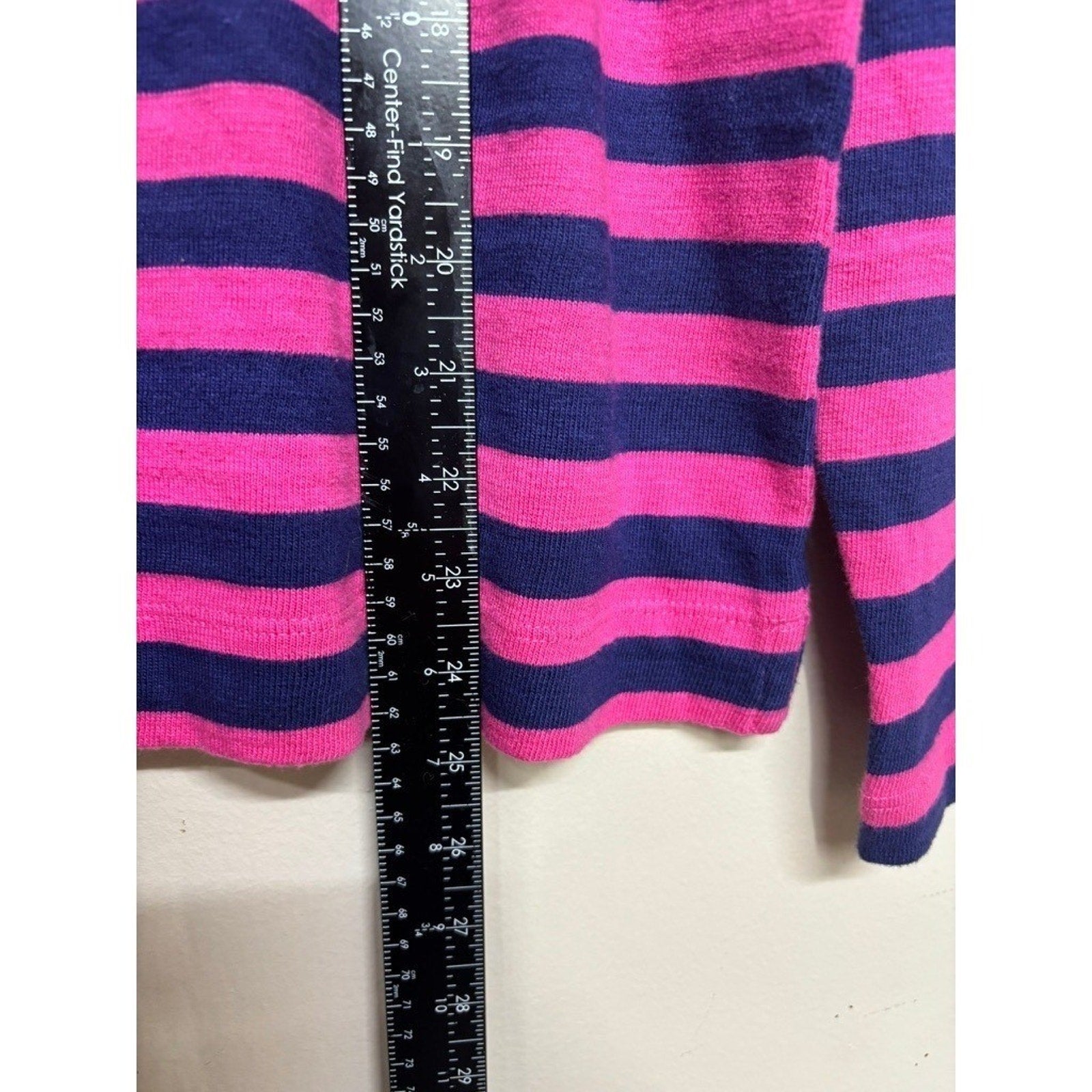 NWT LOFT Large Stripe Button Sweater Pink Navy Olive Long Sleeve Classic Coastal