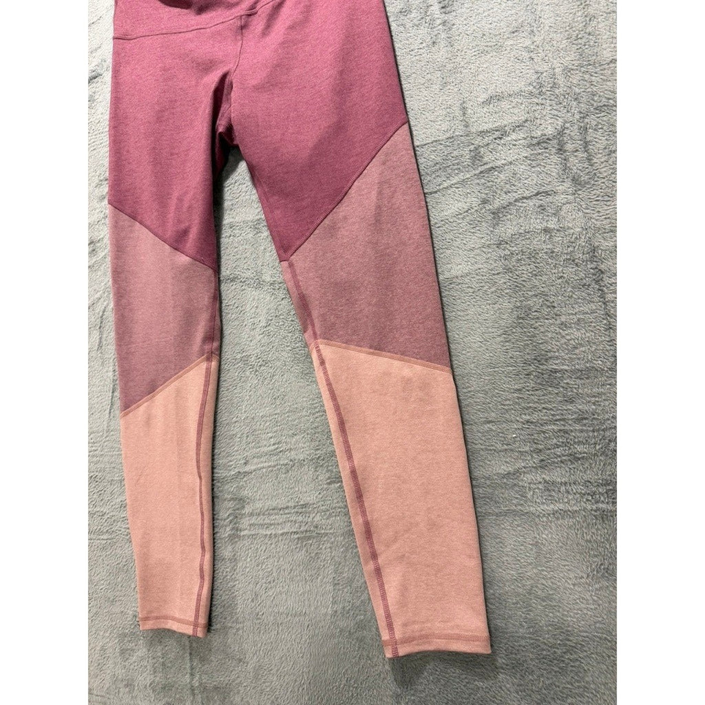Old Navy Active Go-Dry Colorblock High Rise Leggings XL Plum Mauve Workout