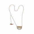 Banana Republic Womens OS Tri-Tone Geometric Crescent Necklace Vintage Casual