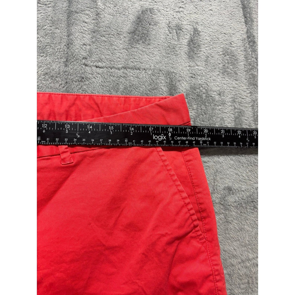 GAP Womens 18 Red Chino Pants Relaxed Crop Casual Preppy