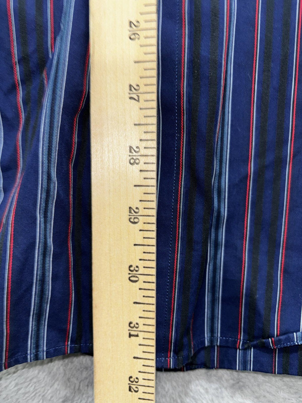 Johnston & Murphy Men's Navy Stripe Shirt Size XL, photo 9 of 9
