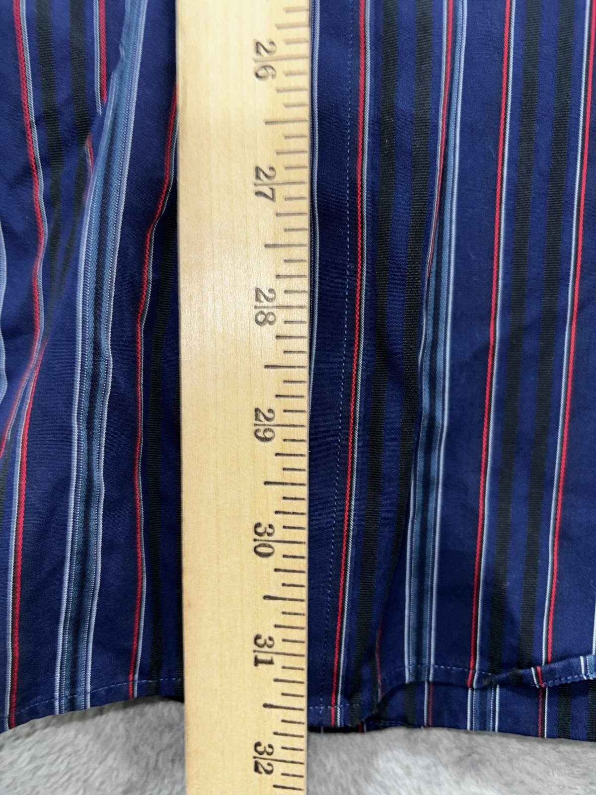 Johnston & Murphy Men's Navy Stripe Shirt Size XL, photo 9 of 9