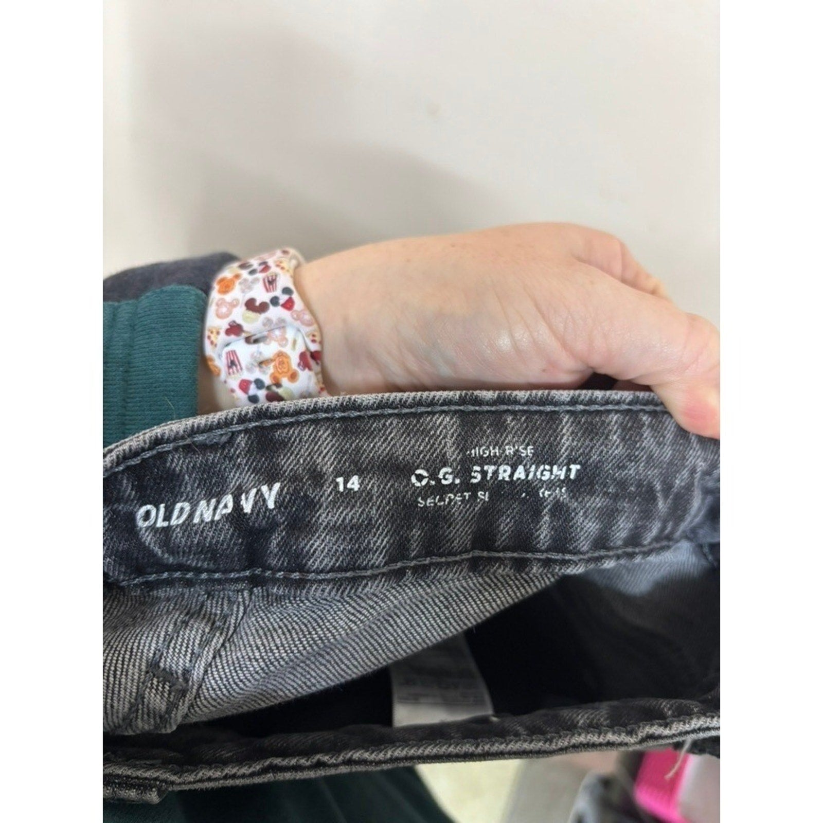 Old Navy High Rise OG Straight Jeans Women's Size 14 Dark Wash Denim Mom Jean