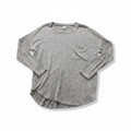 Old Navy Womens S Gray Long Sleeve Pocket T-Shirt Casual Cozy Top