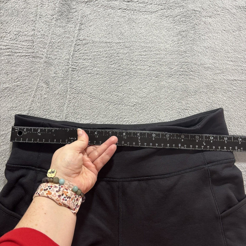 Athleta L Tall Black Altitude Edge Stash Tight Womens Leggings Pocket Run Yoga
