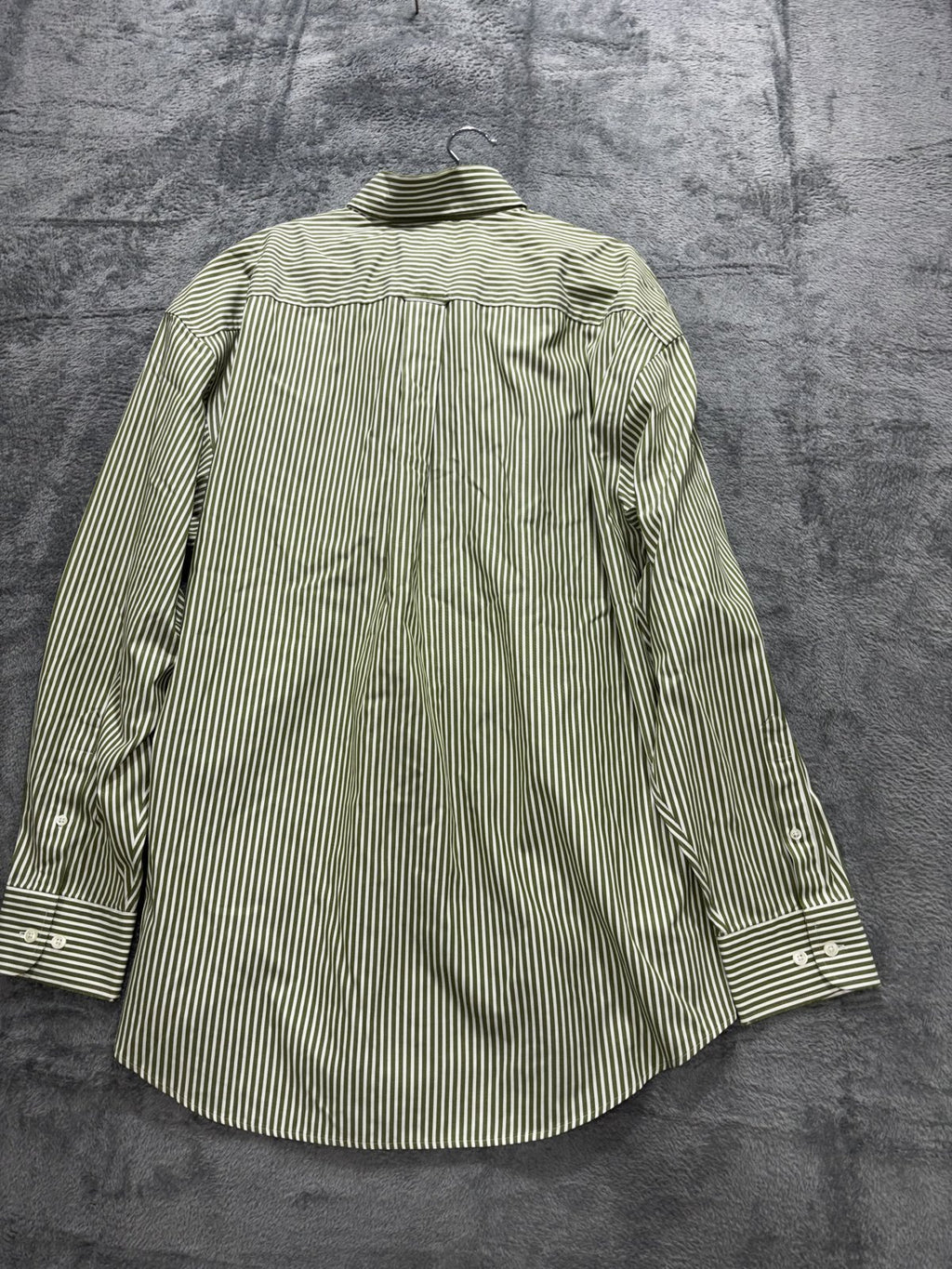 Nautica Men's Green White Stripe Dress Shirt Size XL, photo 7 of 11