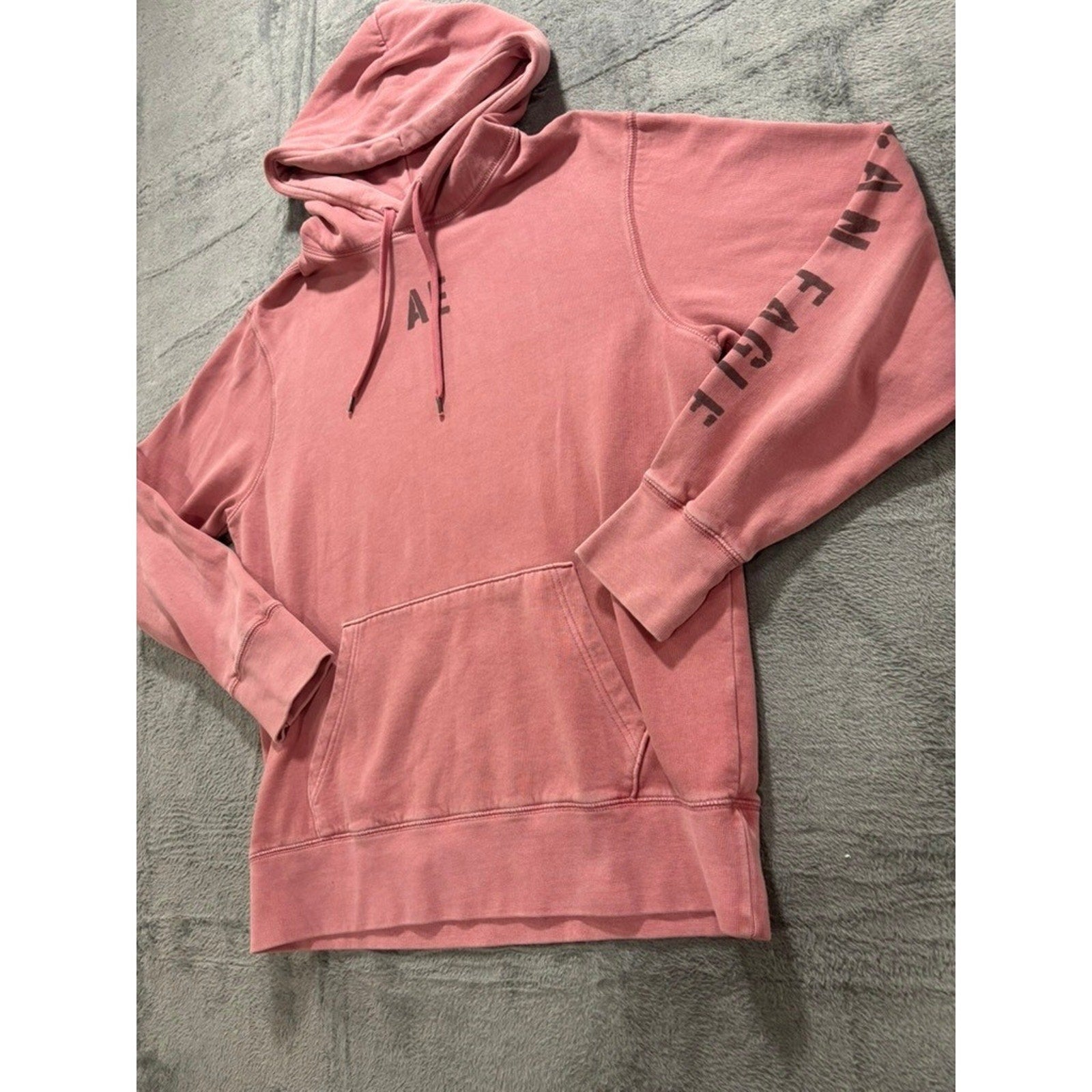 American Eagle M Pink Hoodie Womens Casual Cozy Athleisure Pullover Sweatshirt