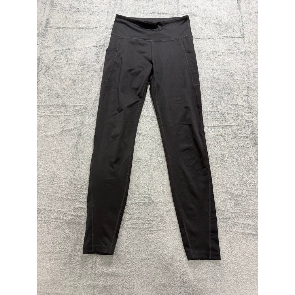 Tek Gear Womens M Black Athletic Leggings Athleisure Casual Pocket Workout