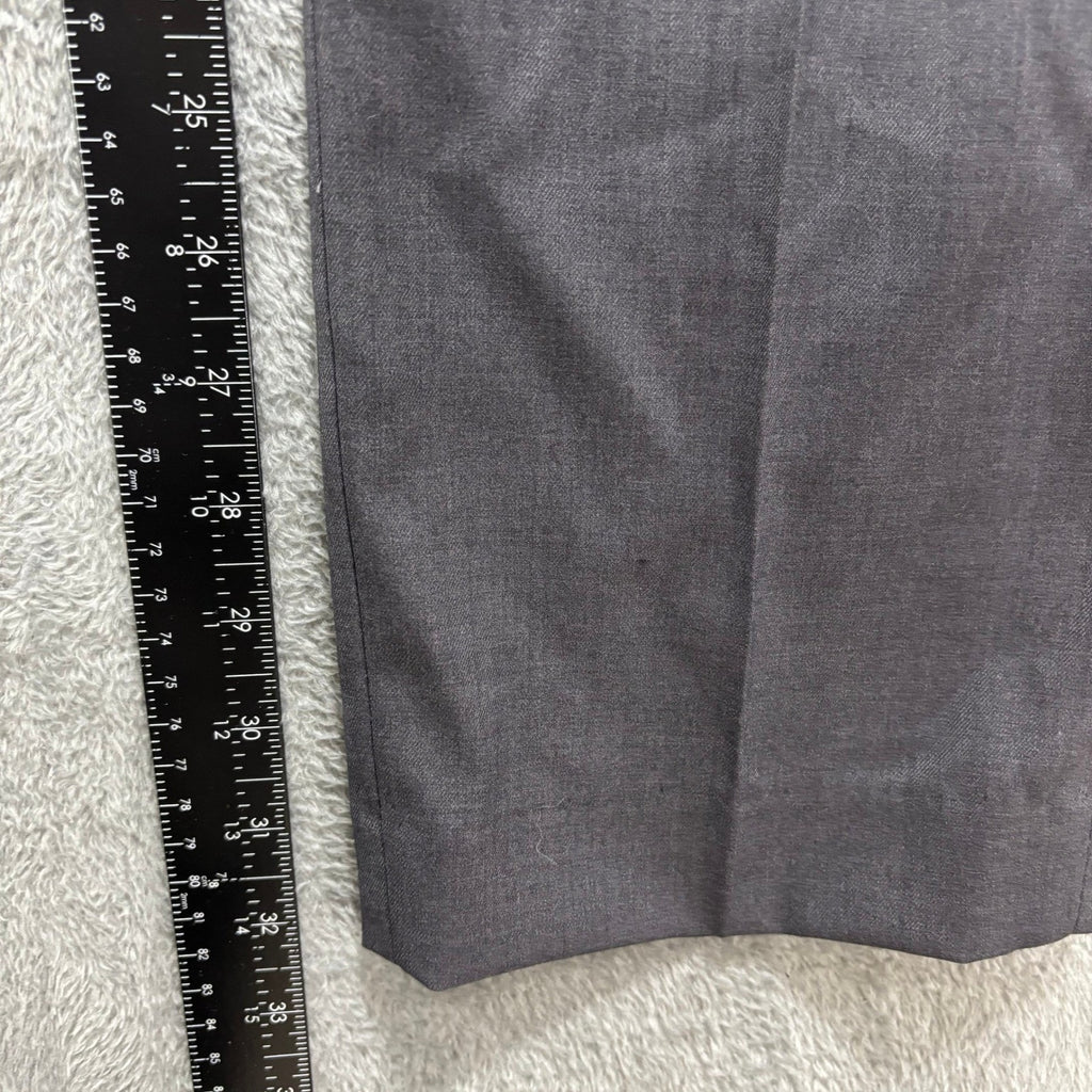 Gianco Ferro Mens 34x34 Gray Slim Fit Dress Pants Flat Front Preppy Career Wool
