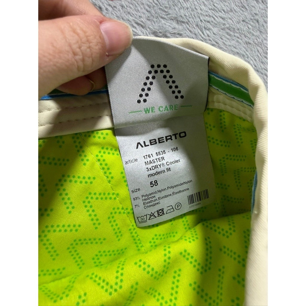 Alberto Golf Shorts Mens EU 58 US 42 Beige Performance Stretch Cooler Modern Fit