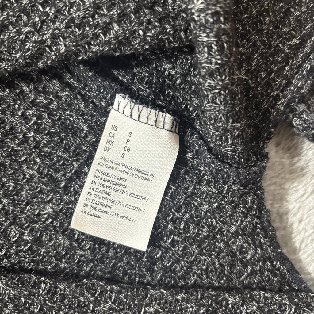 American Eagle Womens S Charcoal Gray Cardigan Open Front Soft Cozy Layering