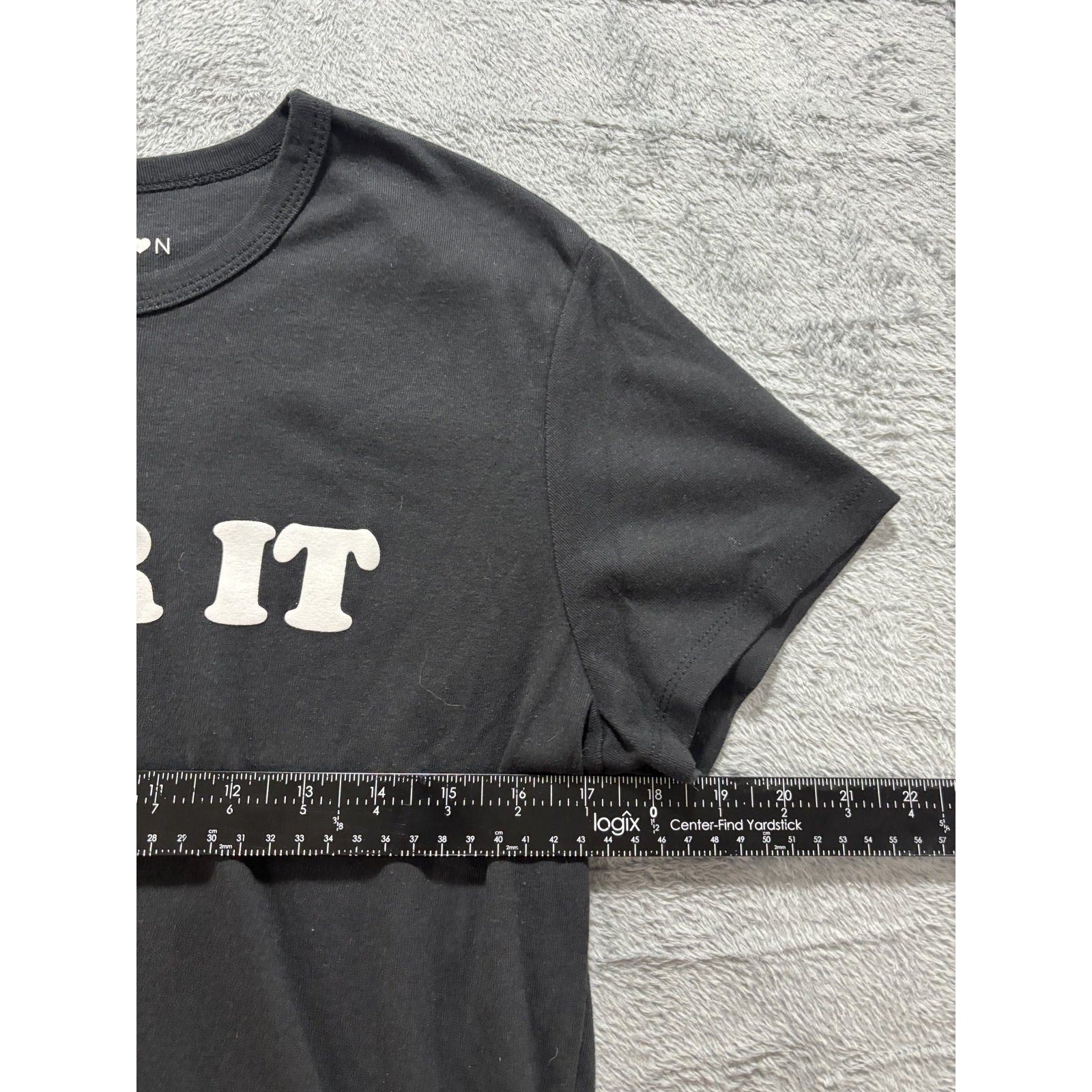 Social Edition XL Black Womens Over It Graphic T-Shirt Casual Vintage Style