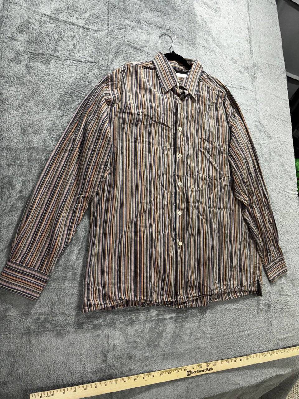 Martin Gordon Men's Multicolor Stripe Shirt Size L, photo 3 of 9
