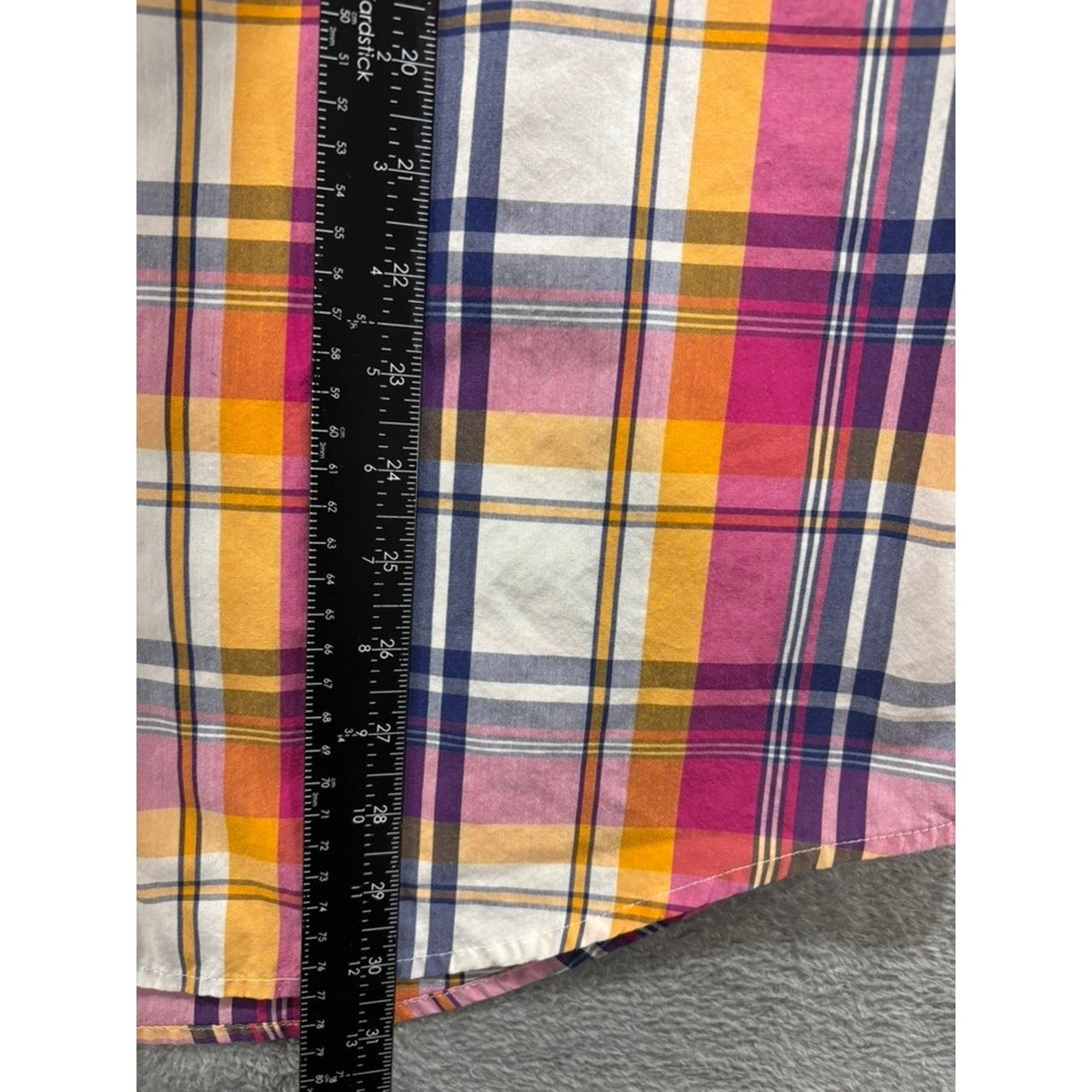 US Polo Assn Shirt Mens L Plaid Button Up Short Sleeve Multicolor Classic