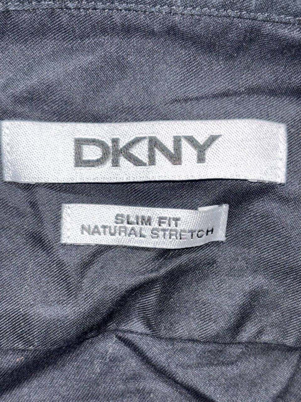 DKNY Men's Black Slim Fit Dress Shirt Size M, photo 8 of 10